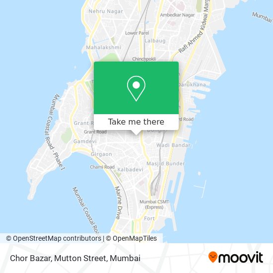 Chor Bazar, Mutton Street map