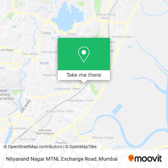 Nityanand Nagar MTNL Exchange Road map