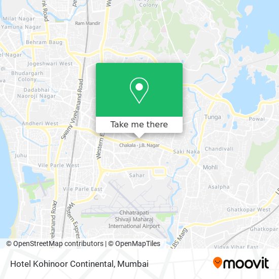 Hotel Kohinoor Continental map