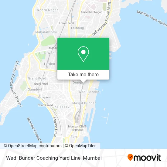 Wadi Bunder Coaching Yard Line map