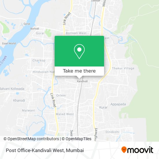 Post Office-Kandivali West map