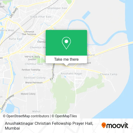 Anushaktinagar Christian Fellowship Prayer Hall map
