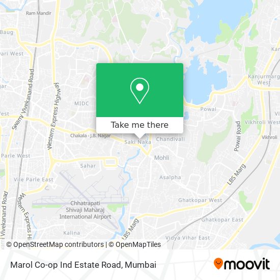 Marol Co-op Ind Estate Road map