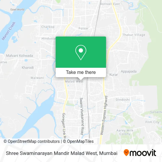 Shree Swaminarayan Mandir Malad West map