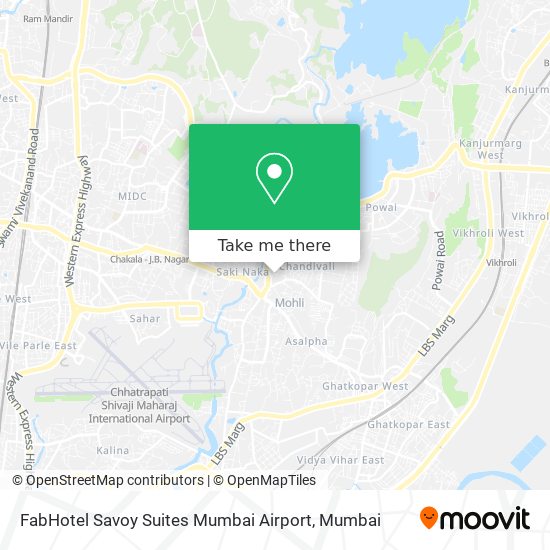 FabHotel Savoy Suites Mumbai Airport map