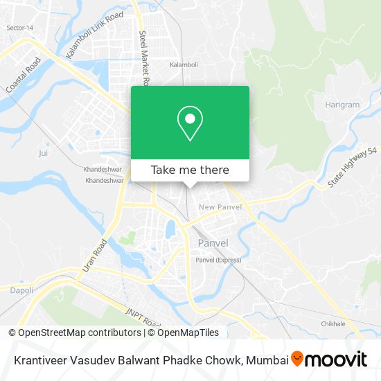 Krantiveer Vasudev Balwant Phadke Chowk map