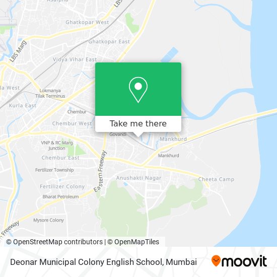 Deonar Municipal Colony English School map