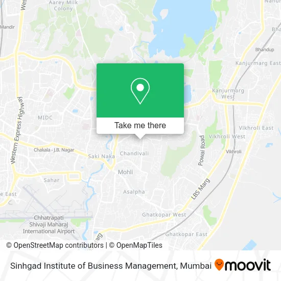 Sinhgad Institute of Business Management map