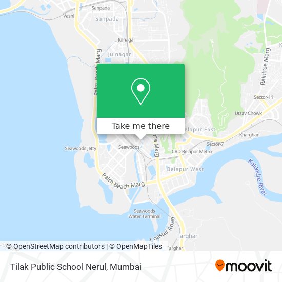 Tilak Public School Nerul map