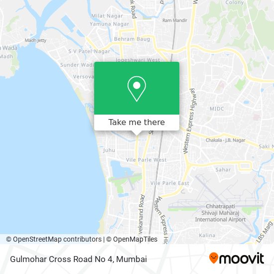 Gulmohar Cross Road No 4 map