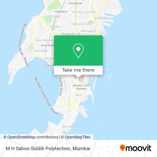 M H Saboo Siddik Polytechnic map