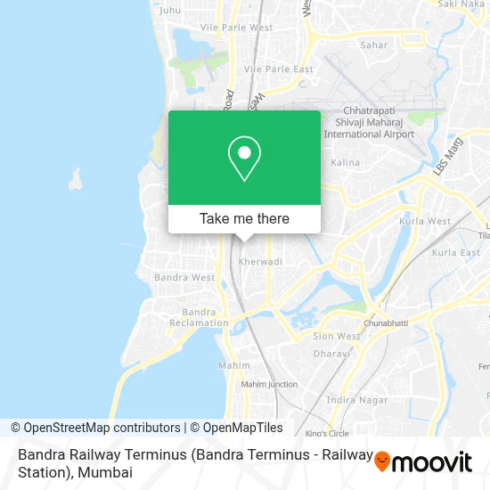Bandra Railway Terminus map