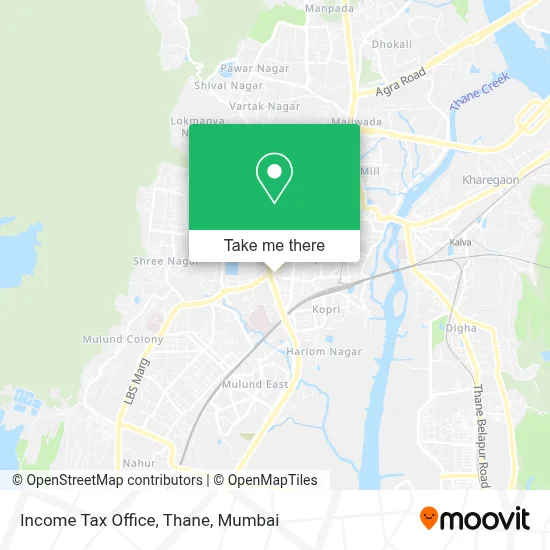 Income tax office, thane map