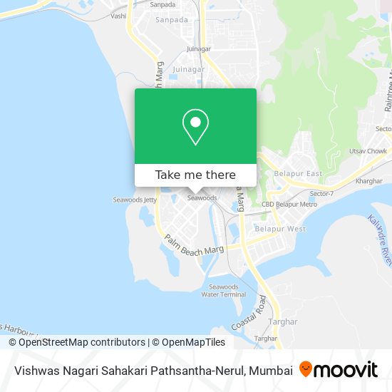 Vishwas Nagari Sahakari Pathsantha-Nerul map