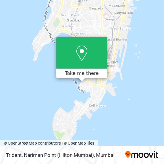 Trident, Nariman Point (Hilton Mumbai) map