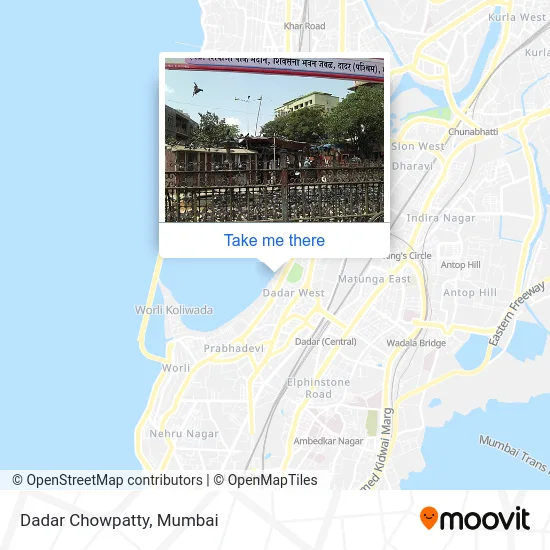Dadar Chowpatty map