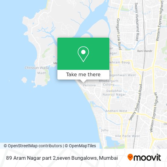 89 Aram Nagar part 2,seven Bungalows map