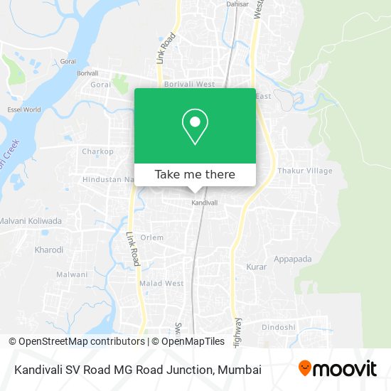 Kandivali SV Road MG Road Junction map