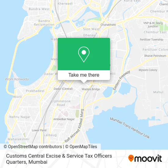 Customs Central Excise & Service Tax Officers Quarters map