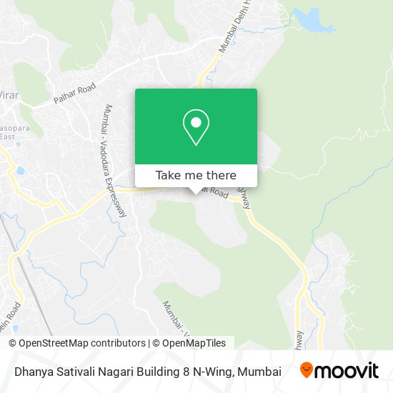 Dhanya Sativali Nagari Building 8 N-Wing map
