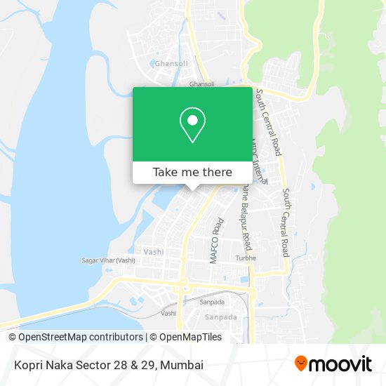 Kopri Naka Sector 28 & 29 map
