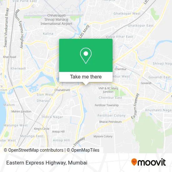 Eastern Express Highway map