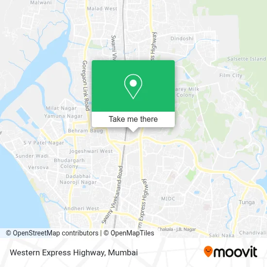 Western Express Highway map