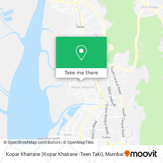 Kopar Khairane (Kopar Khairane -Teen Taki) map