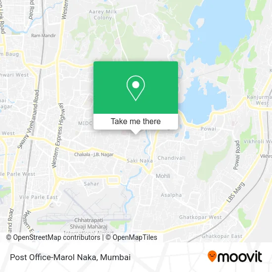 Post Office-Marol Naka map