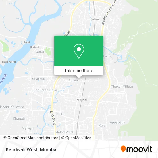 Kandivali West map