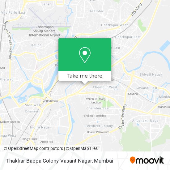Thakkar Bappa Colony-Vasant Nagar map
