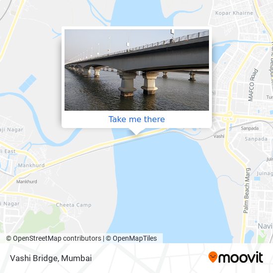 How to get to Vashi Bridge in Mumbai by Bus?