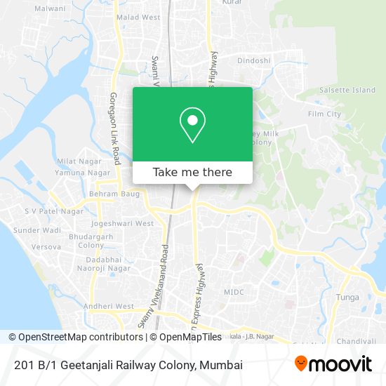 201 B / 1 Geetanjali Railway Colony map