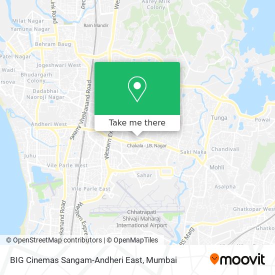 BIG Cinemas Sangam-Andheri East map