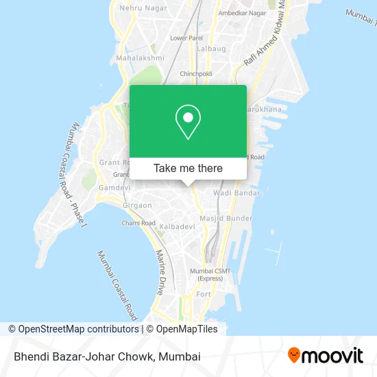 Bhendi Bazar-Johar Chowk map
