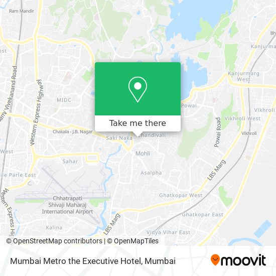 Mumbai Metro the Executive Hotel map