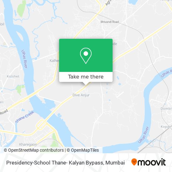 Presidency-School Thane- Kalyan Bypass map