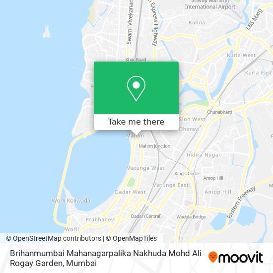 Brihanmumbai Mahanagarpalika Nakhuda Mohd Ali Rogay Garden map