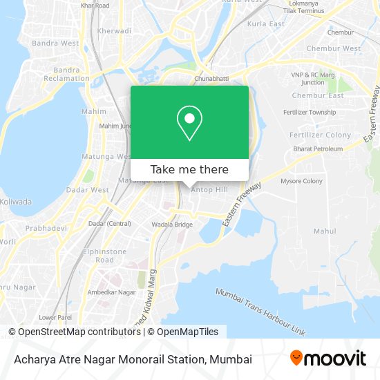 Acharya Atre Nagar Monorail Station map
