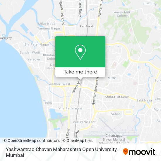 Yashwantrao Chavan Maharashtra Open University map