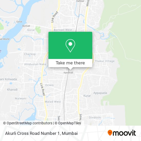 Akurli Cross Road Number 1 map