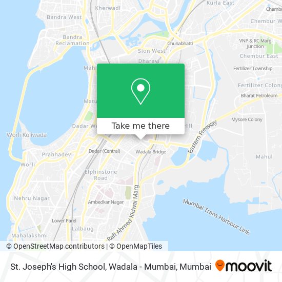 St. Joseph's High School, Wadala - Mumbai map