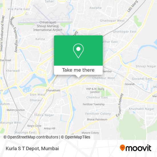 Kurla S T Depot map