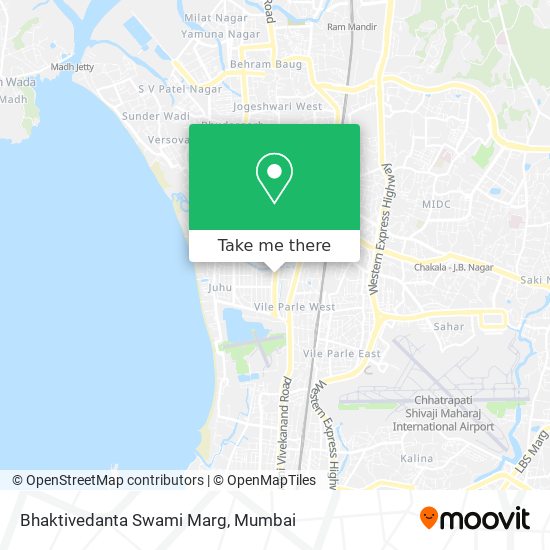 Bhaktivedanta Swami Marg map