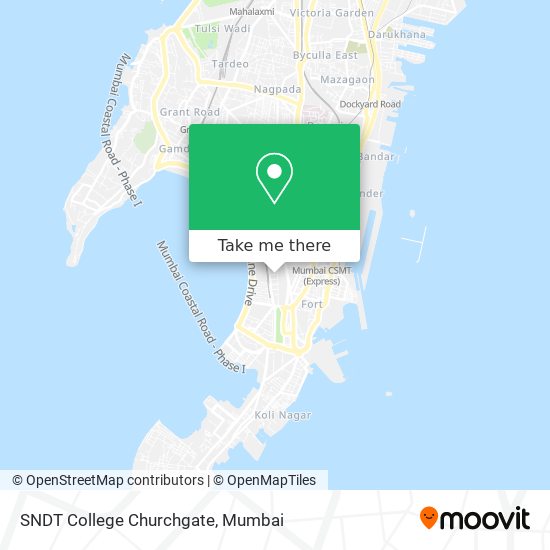 SNDT College Churchgate map