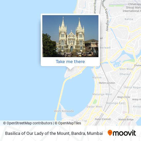 Basilica of Our Lady of the Mount, Bandra map