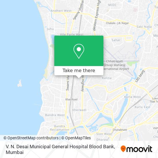 V. N. Desai Municipal General Hospital Blood Bank map