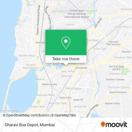 Dharavi Bus Depot map