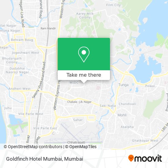 Goldfinch Hotel Mumbai map