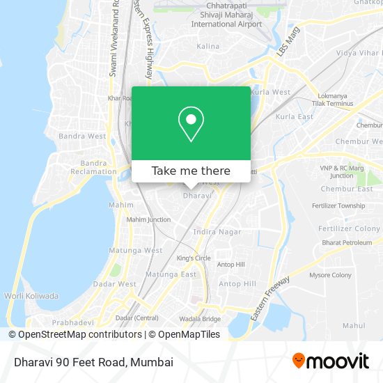 Dharavi 90 Feet Road map